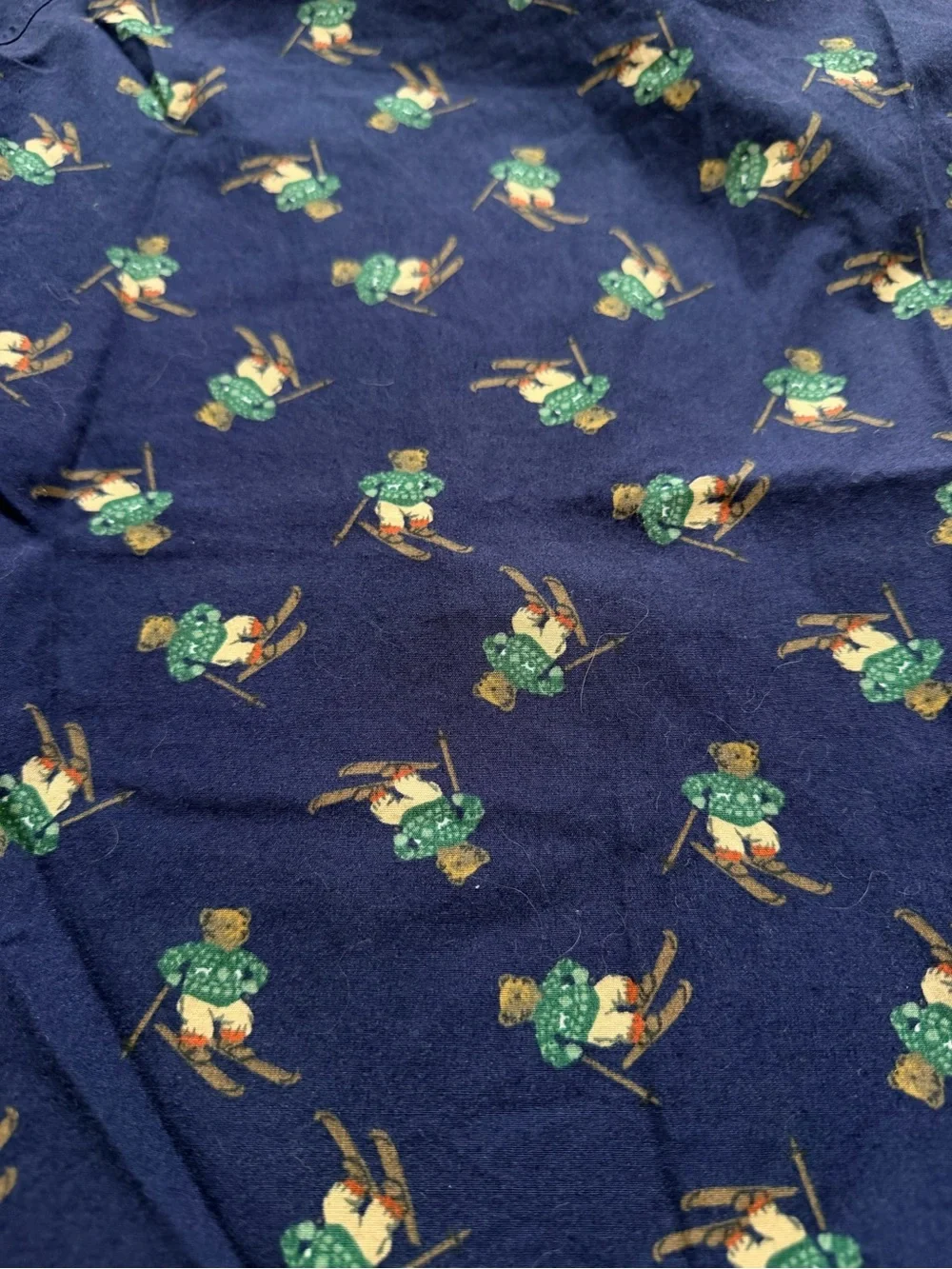 Polo Ralph Lauren Bear Pajama Pants Men’s XL Navy Ski Bear Cotton Poplin Lounge